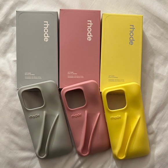 RHODE Silicone Case Trio - Gray Pink Yellow